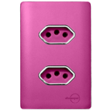 Conjunto Tomada Dupla 20A - Novara Especiais Prata